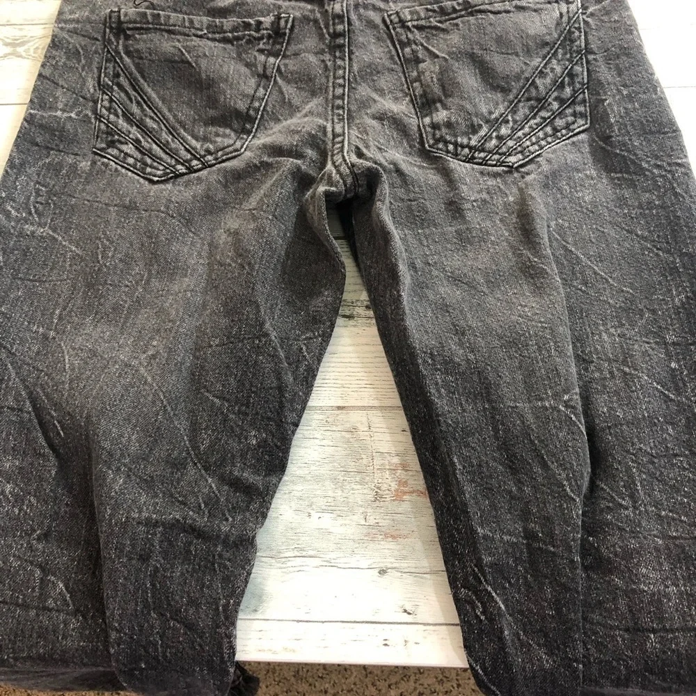 Akademiks Black Jogger Jeans with Elastic Cuffs Distressed